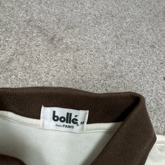 Bolle Polo Men’s Ivory Brown Long Sleeve Size Medium - Picture 4 of 10